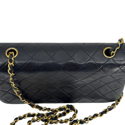 Chanel Vintage Full Flap Bag Lammleder Schwarz Gold 1989-1991 – Ansicht 11