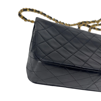 Chanel Vintage Full Flap Bag Lammleder Schwarz Gold 1989-1991 – Ansicht 15