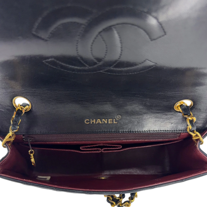 Chanel Vintage Full Flap Bag Lammleder Schwarz Gold 1989-1991 – Ansicht 6