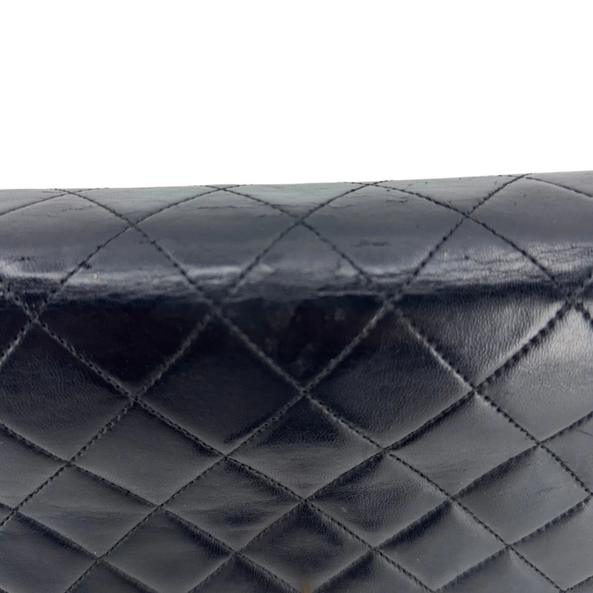 Chanel Vintage Full Flap Bag Lammleder Schwarz Gold 1989-1991 – Ansicht 18
