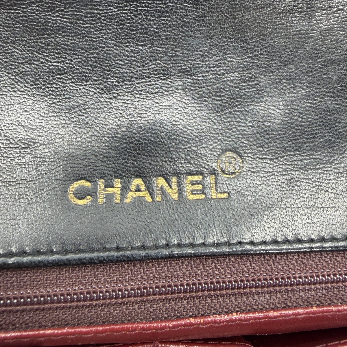 Chanel Vintage Full Flap Bag Lammleder Schwarz Gold 1989-1991 – Ansicht 7