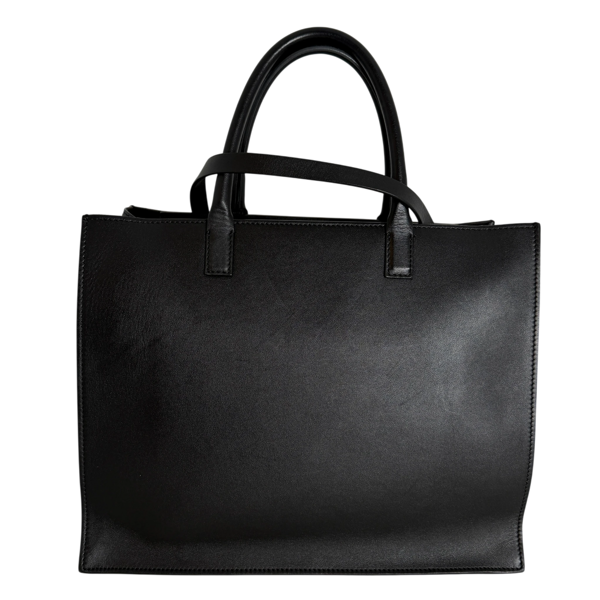 Valentino Garavani VLogo Walk Shopping Bag Kalbsleder Schwarz Gold
