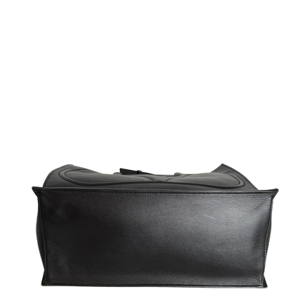Valentino Garavani VLogo Walk Shopping Bag Kalbsleder Schwarz Gold