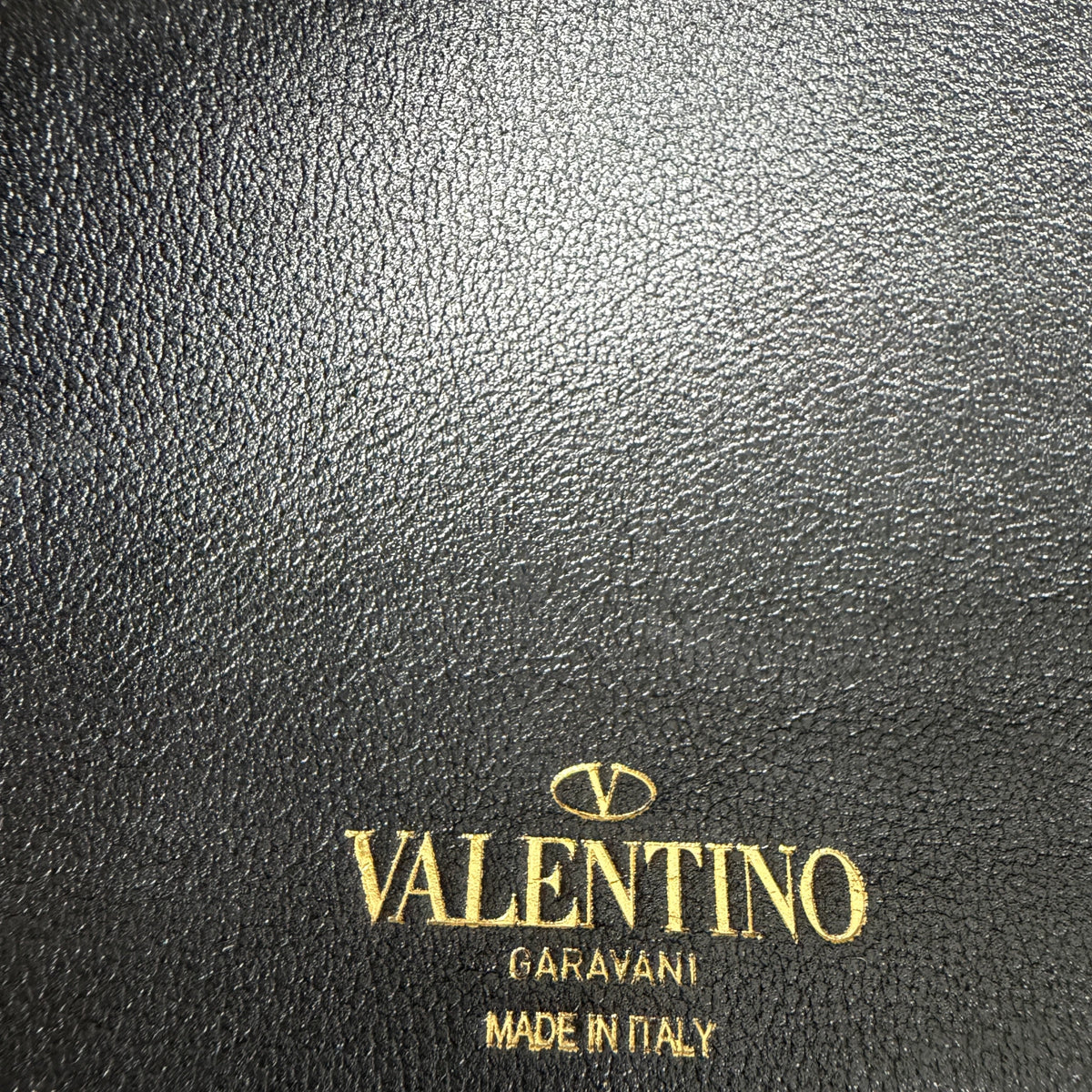 Valentino Garavani VLogo Walk Shopping Bag Kalbsleder Schwarz Gold