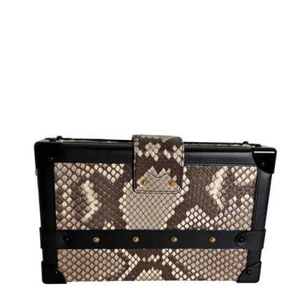 Louis Vuitton Petite Malle Python Natur Schwarz Gold mit CITES