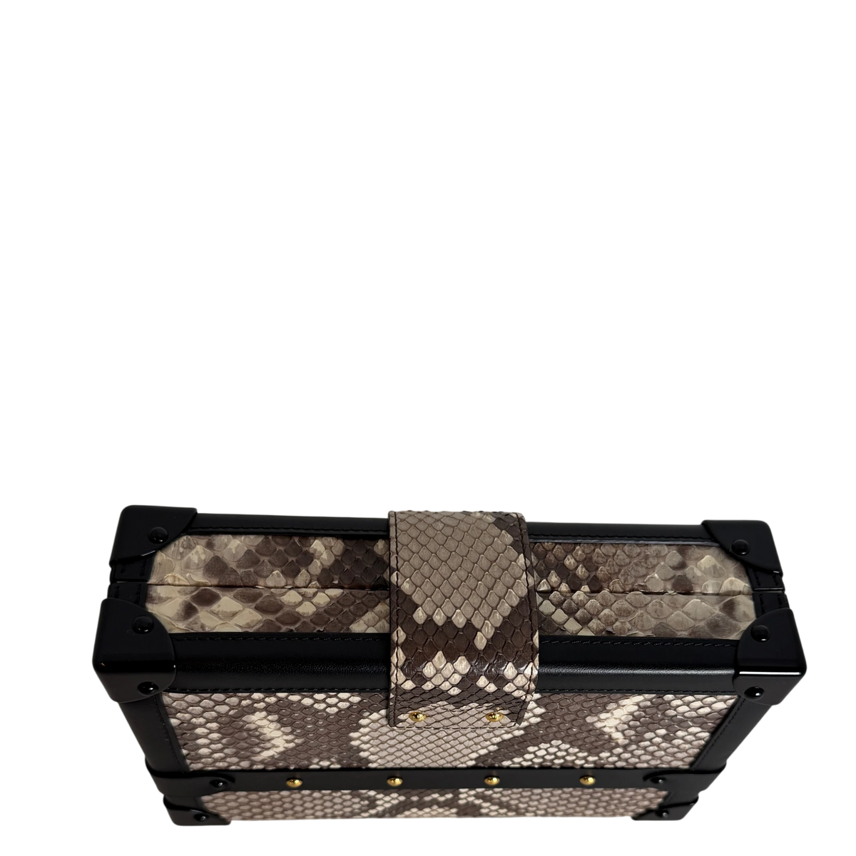 Louis Vuitton Petite Malle Python Natur Schwarz Gold mit CITES