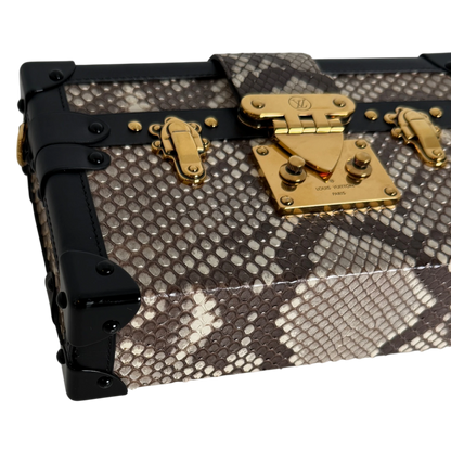 Louis Vuitton Petite Malle Python Natur Schwarz Gold mit CITES