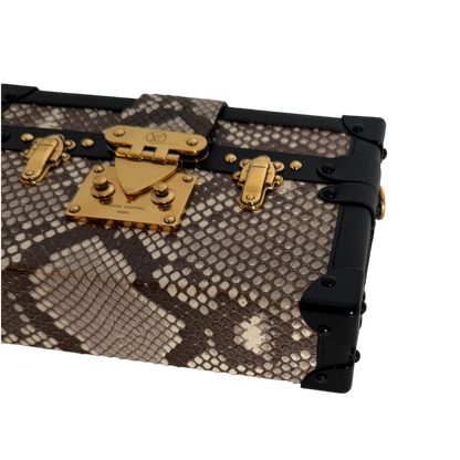 Louis Vuitton Petite Malle Python Natur Schwarz Gold mit CITES