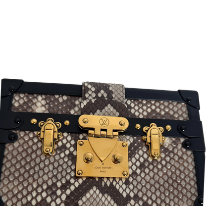 Louis Vuitton Petite Malle Python Natur Schwarz Gold mit CITES
