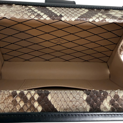Louis Vuitton Petite Malle Python Natur Schwarz Gold mit CITES