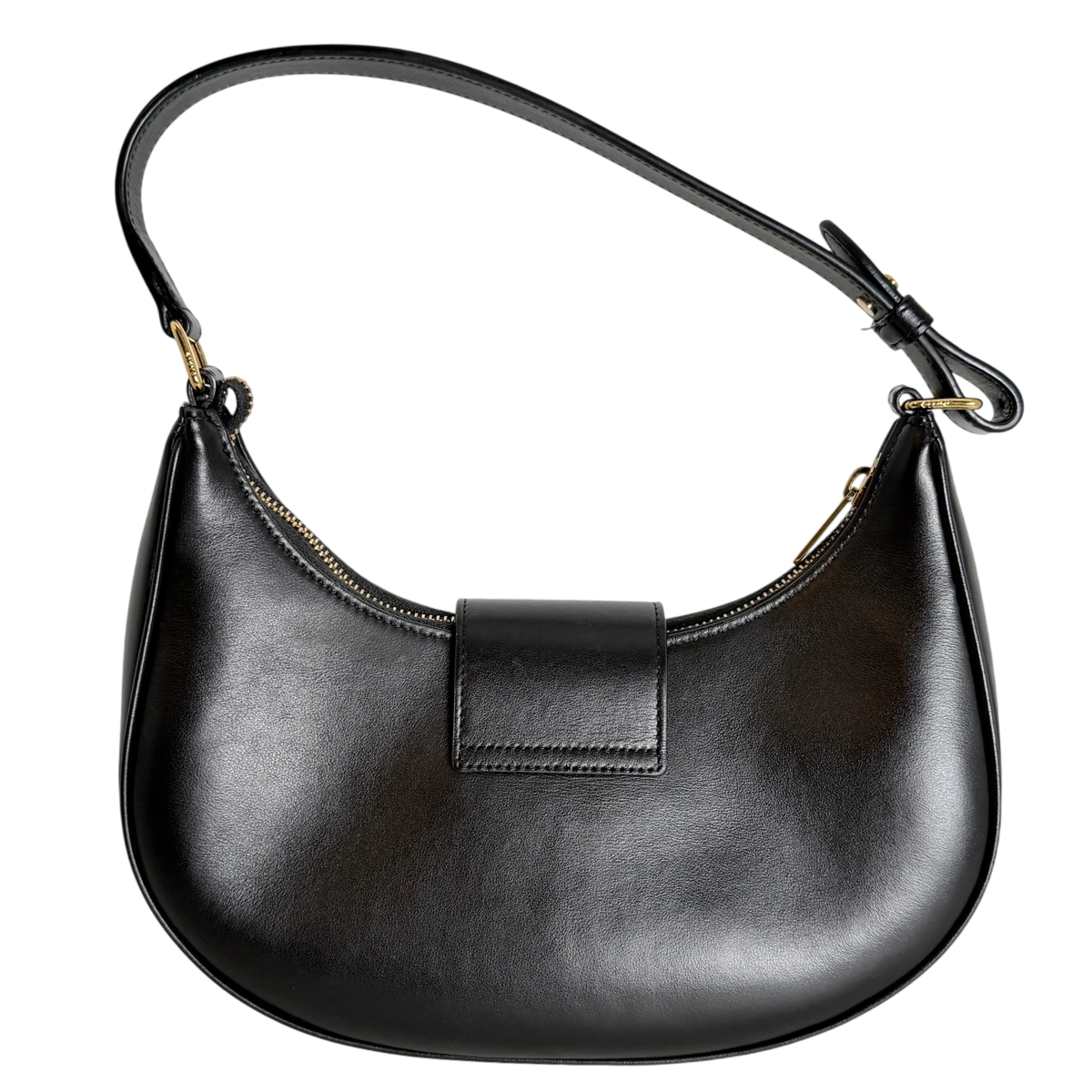 Celine Ava Triomphe Medium Glattleder Schwarz Gold 2024