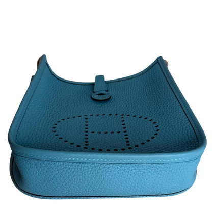 Hermès Evelyne 16 TPM Amazone Clémence Bleu Nord Zickzack Silber