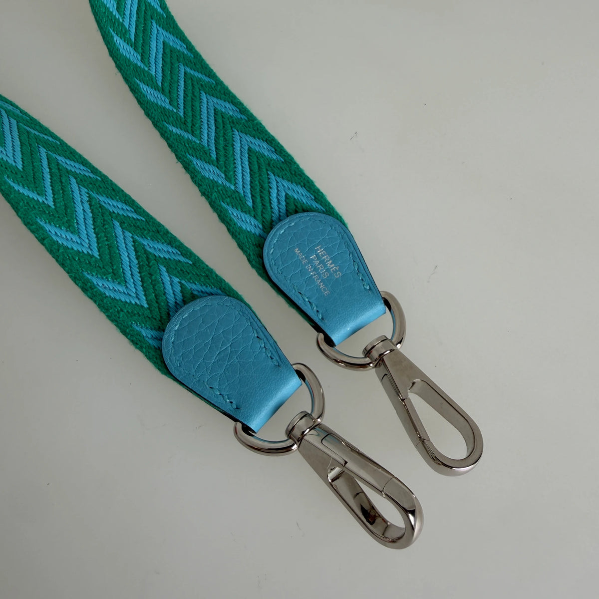 Hermès Evelyne 16 TPM Amazone Clémence Bleu Nord Zickzack Silber