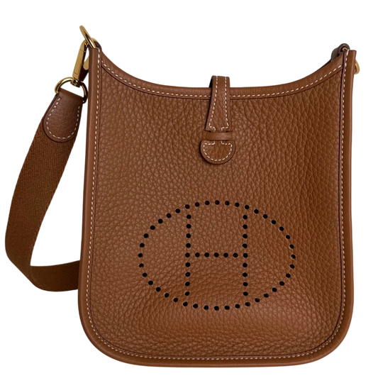 Hermès Evelyne 16 TPM Amazone Taurillon Clémence Gold Braun Gold