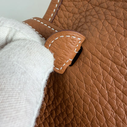 Hermès Evelyne 16 TPM Amazone Taurillon Clémence Gold Braun Gold