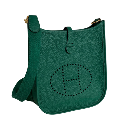 Hermès Evelyne 16 TPM Amazone Taurillon Clémence Vert Vertigo Gold