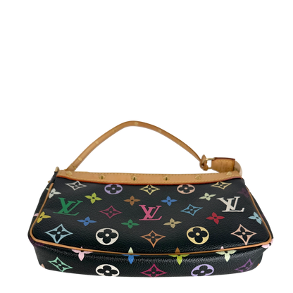 Louis Vuitton Pochette Accessoires Multicolore Schwarz Nieten Gold – Ansicht 4