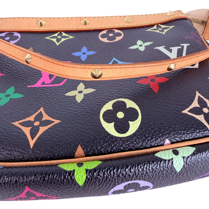 Louis Vuitton Pochette Accessoires Multicolore Schwarz Nieten Gold – Ansicht 13