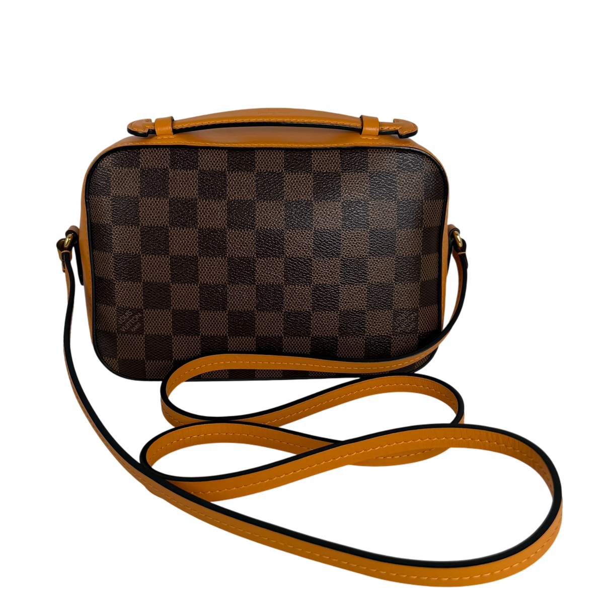 Louis Vuitton Santa Monica Damier Ebène Canvas Safran Orange Gold – Ansicht 3