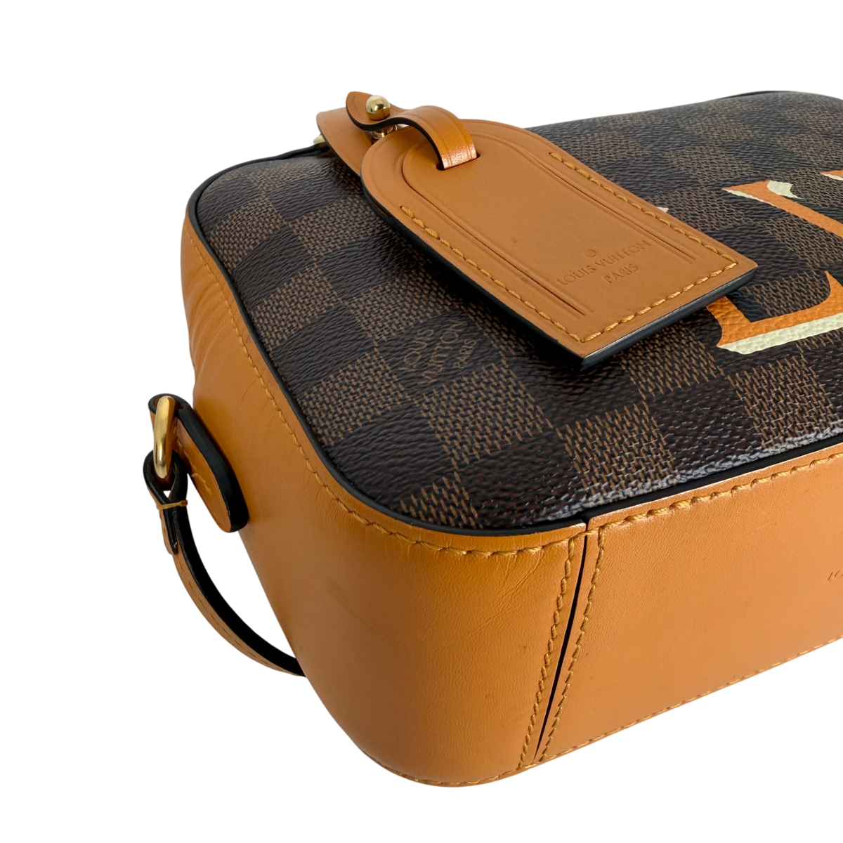 Louis Vuitton Santa Monica Damier Ebène Canvas Safran Orange Gold – Ansicht 11