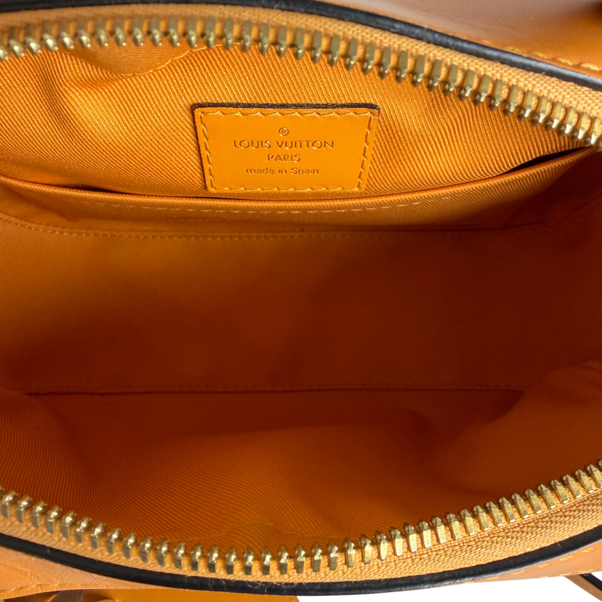 Louis Vuitton Santa Monica Damier Ebène Canvas Safran Orange Gold – Ansicht 6