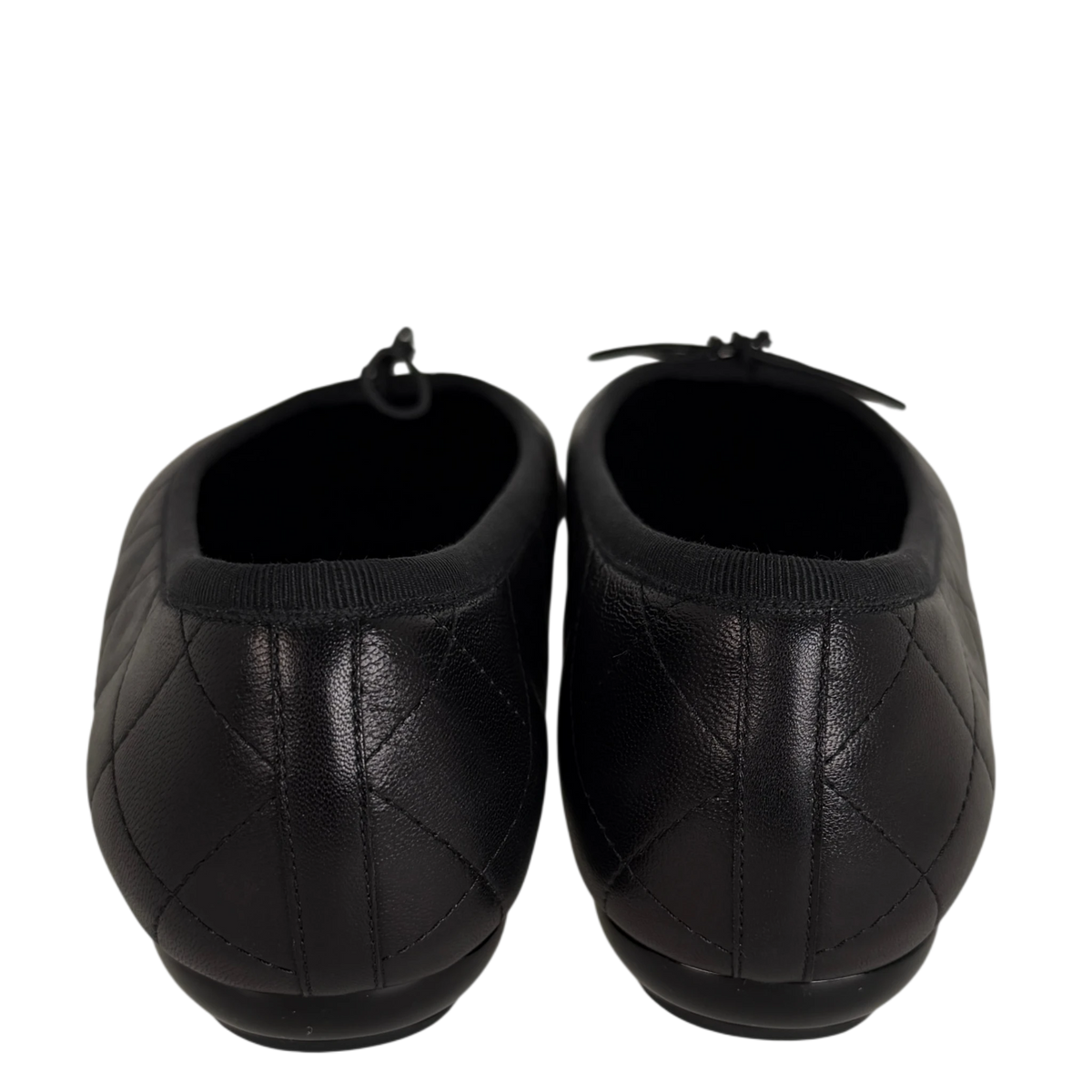 Chanel Cambon Ballerinas Lammleder Schwarz Weiß CC Größe 41