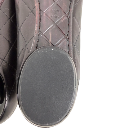 Chanel Cambon Ballerinas Lammleder Schwarz Weiß CC Größe 41