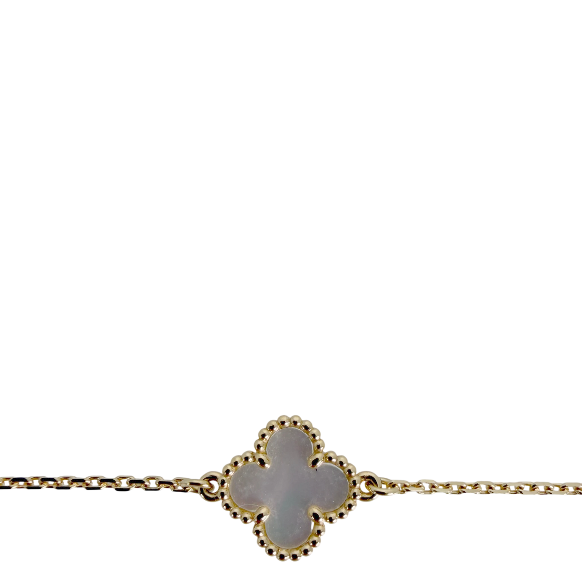 Van Cleef & Arpels Sweet Alhambra Armband Perlmutt 18K Gelbgold