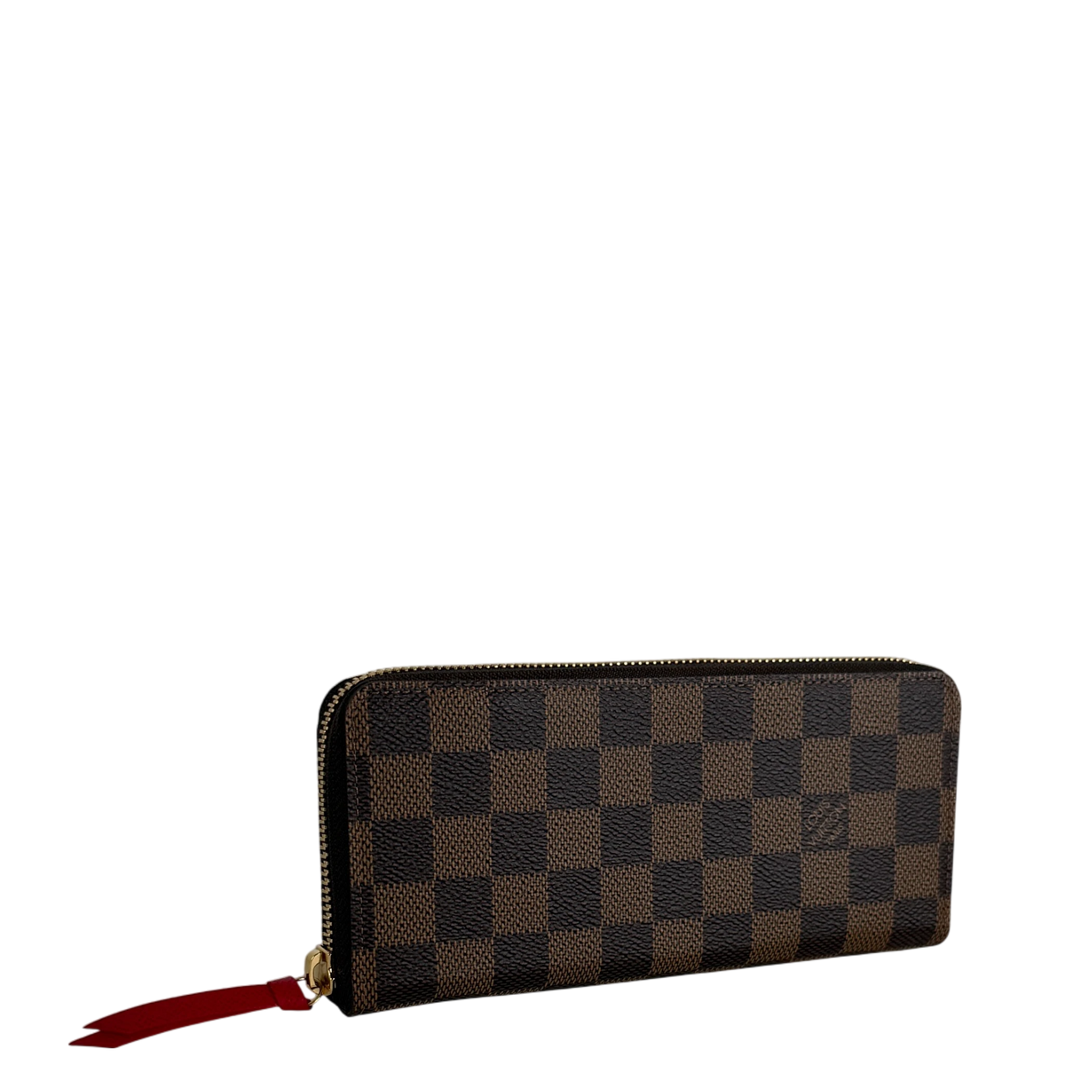 Louis Vuitton Portefeuille Clémence Damier Ebène Coquelicot Rot