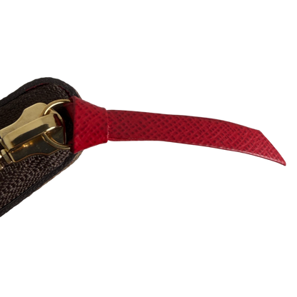 Louis Vuitton Portefeuille Clémence Damier Ebène Coquelicot Rot
