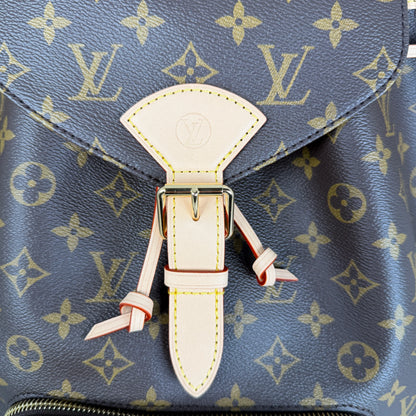 Louis Vuitton Montsouris MM Rucksack Monogram Canvas Vachetta Gold