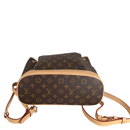 Louis Vuitton Montsouris MM Rucksack Monogram Canvas Vachetta Gold