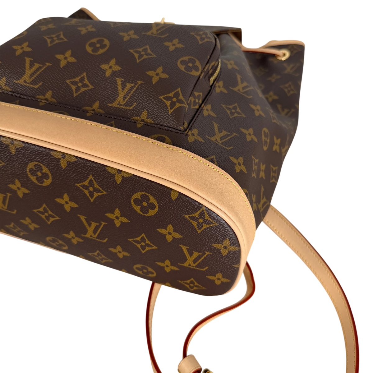 Louis Vuitton Montsouris MM Rucksack Monogram Canvas Vachetta Gold