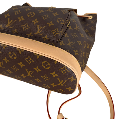 Louis Vuitton Montsouris MM Rucksack Monogram Canvas Vachetta Gold