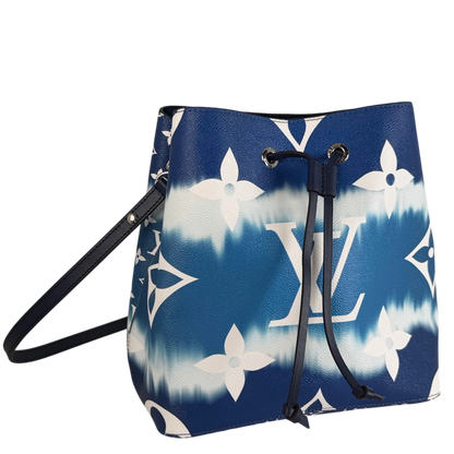 Louis Vuitton NéoNoé MM Escale Monogram Giant Blau Weiß Silber
