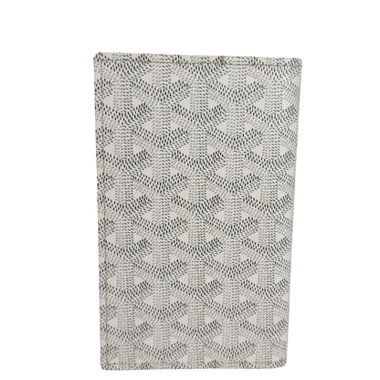 Goyard Grenelle Passhülle Goyardine Canvas Weiß Kalbsleder
