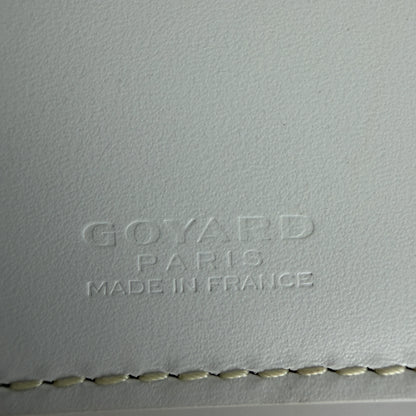 Goyard Grenelle Passhülle Goyardine Canvas Weiß Kalbsleder