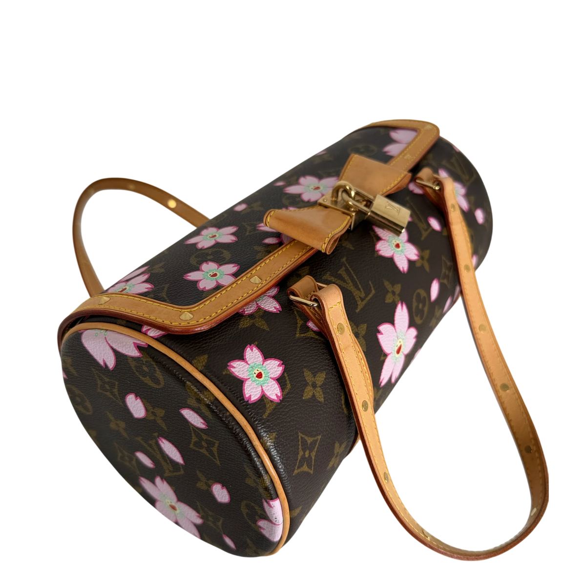 Louis Vuitton Papillon Cherry Blossom Monogram Murakami Braun Rosa – Ansicht 6