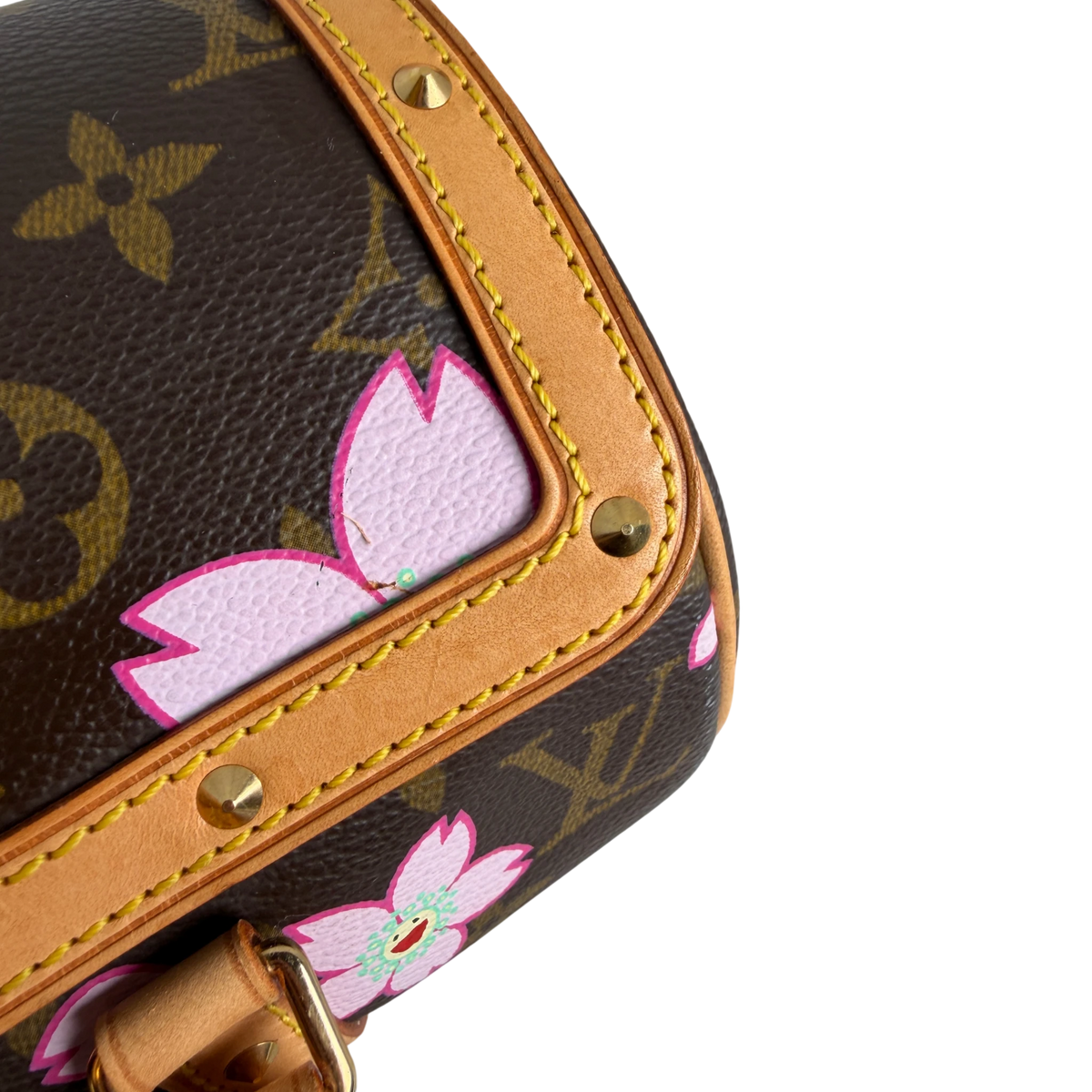 Louis Vuitton Papillon Cherry Blossom Monogram Murakami Braun Rosa – Ansicht 11