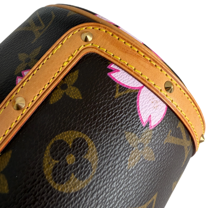 Louis Vuitton Papillon Cherry Blossom Monogram Murakami Braun Rosa – Ansicht 12