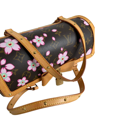 Louis Vuitton Papillon Cherry Blossom Monogram Murakami Braun Rosa – Ansicht 13
