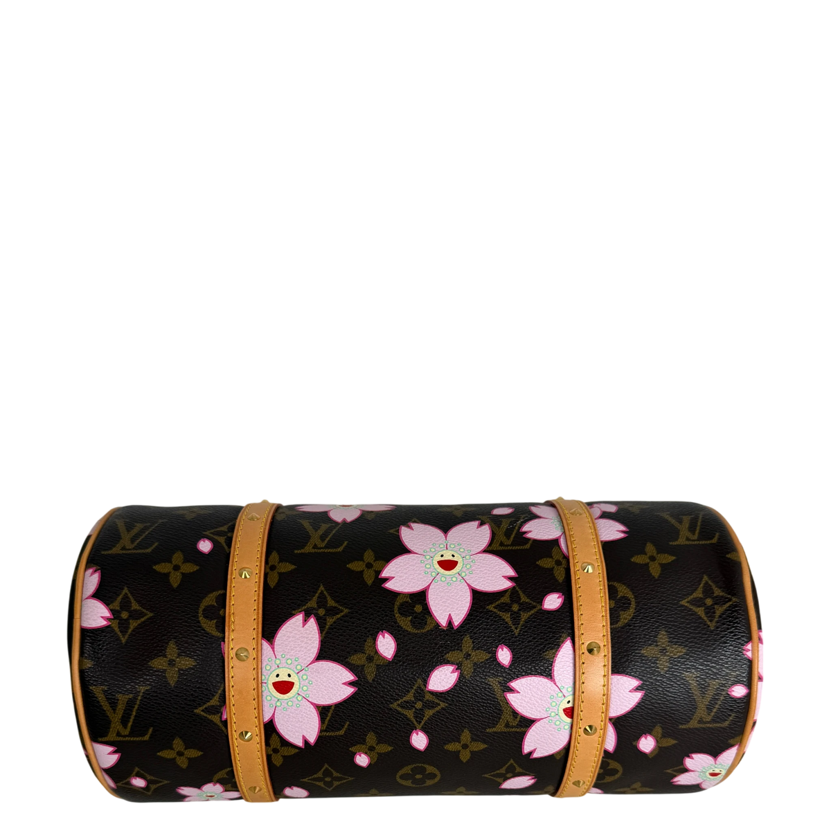 Louis Vuitton Papillon Cherry Blossom Monogram Murakami Braun Rosa – Ansicht 3