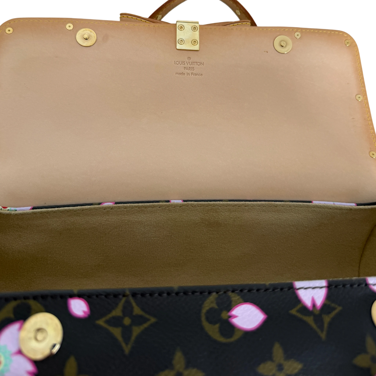 Louis Vuitton Papillon Cherry Blossom Monogram Murakami Braun Rosa – Ansicht 8