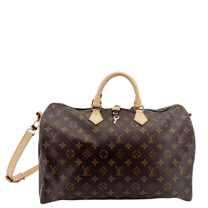 Louis Vuitton Speedy Bandoulière 40 Monogram Canvas Braun Gold