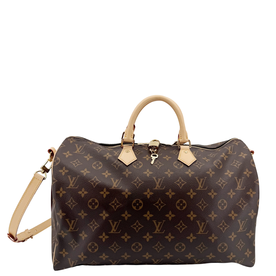 Louis Vuitton Speedy Bandoulière 40 Monogram Canvas Braun Gold