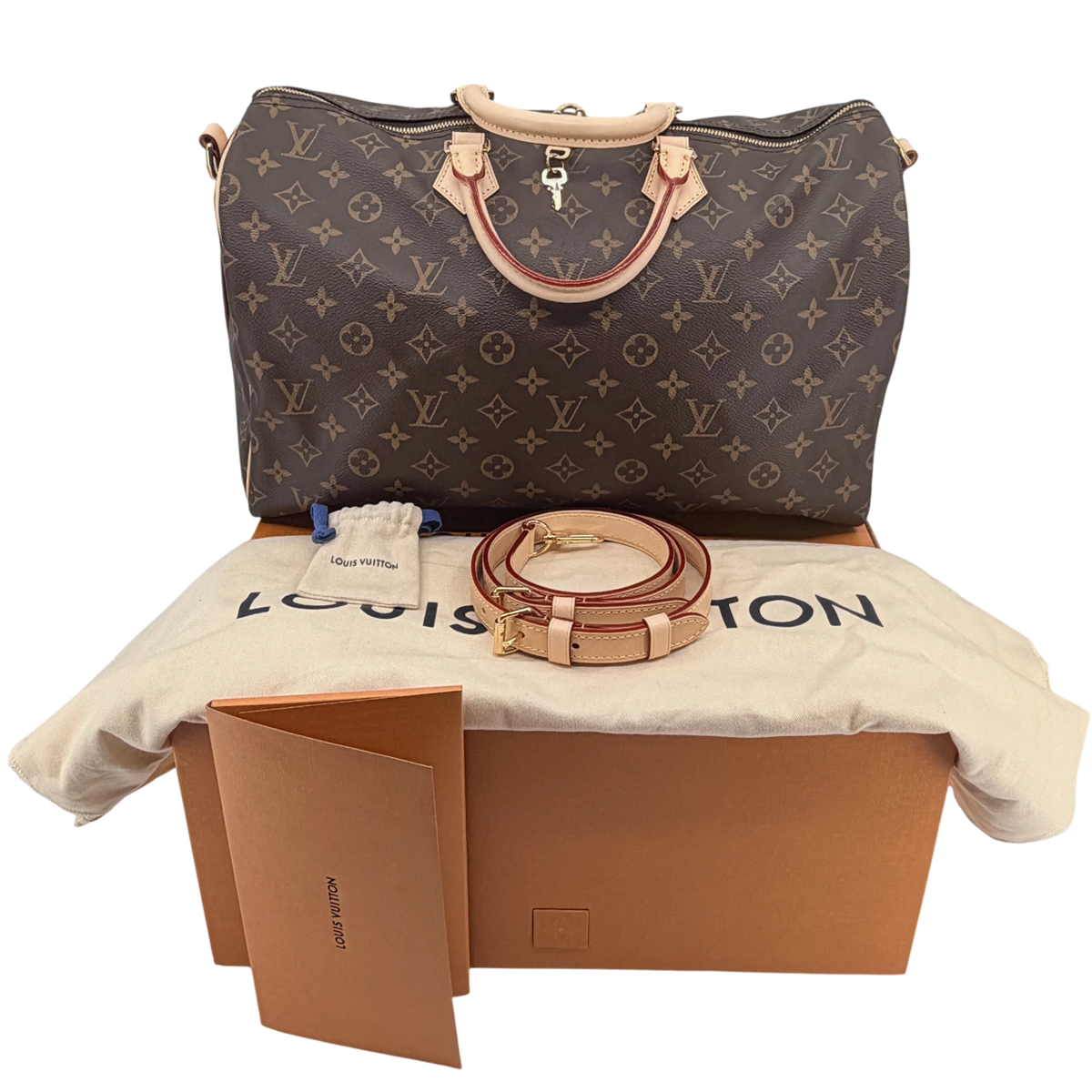 Louis Vuitton Speedy Bandoulière 40 Monogram Canvas Braun Gold