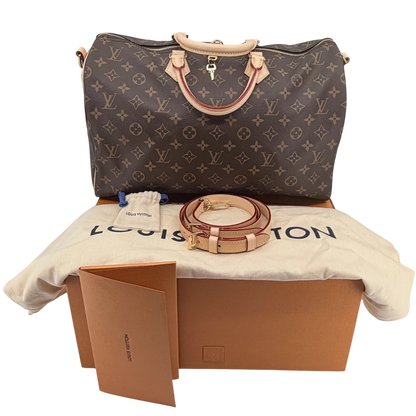 Louis Vuitton Speedy Bandoulière 40 Monogram Canvas Braun Gold