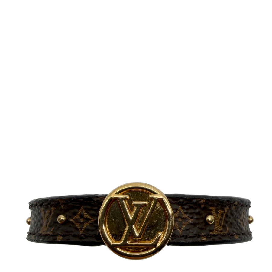 Louis Vuitton LV Circle Reversible Bracelet Monogram Brown Black