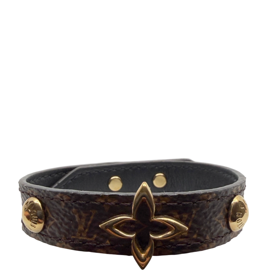 Louis Vuitton Blooming Armband Monogram Canvas Gold Größe 17