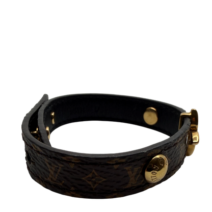 Louis Vuitton Blooming Armband Monogram Canvas Gold Größe 17